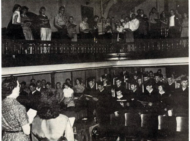 Worship Service in Ritz 1953